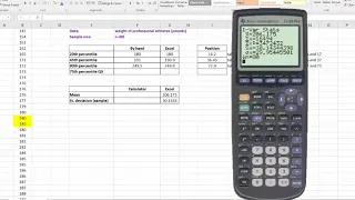 Percentiles with Excel and TI-83/84