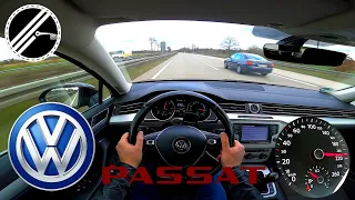 VW Passat Variant 2.0 TDI B8 3G 150 PS Top Speed Drive On German Autobahn No Speed Limit