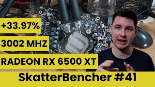 Radeon RX 6500 XT Undervolt & Overclock to 3002 MHz With ElmorLabs EVC2SX | SkatterBencher #41