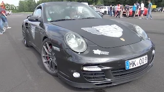 2x 900HP+ 9ff Porsche 997 Turbo at the drag strip