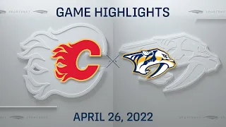 NHL Highlights | Flames vs. Predators - Apr 26, 2022