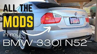 All the MODS in my BMW E90 330i N52