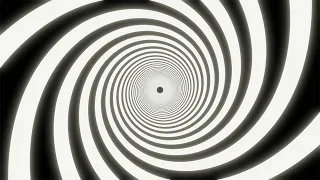 Black and white spiral. Rotation relative to the center. Video Loop | 10 minutes