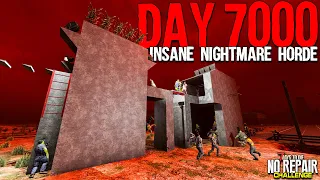 DAY 7000 HORDE with NO REPAIRING ANYTHING! | 7 Days to Die