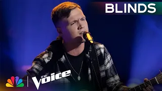 Noah Spencer's Gravelly Voice on Zach Bryan's "Something in the Orange" | The Voice Blind Auditions