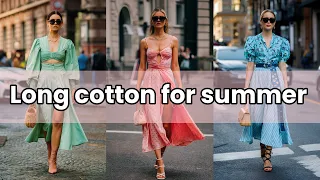 Women's long spring-summer dresses made of cotton fabric #dressforsummer #summerfashion #cotton