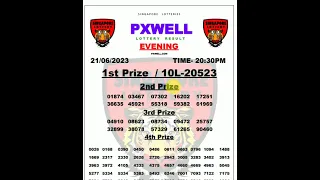 Pxwell Evening Live Draw Result 20:30pm 21/06/2023 Singapore Lottery Result Today Live  #Singapore