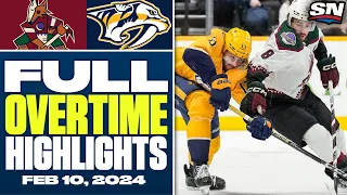 Arizona Coyotes at Nashville Predators | FULL Overtime Highlights - February 10, 2024