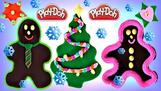 Christmas Cookies with Play Doh DCTC Bakery Playdough Gingerbread Man Reindeer Navidad Plastilina