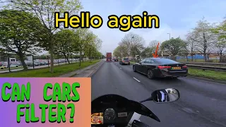 BMW tries to out filter a bike. #motovlog #motorcycle #vfr #biker #bmw #cringe