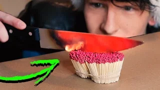 EXPERIMENT Glowing 1000 degree KNIFE VS MATCHES (Satisfying Compilation 2)