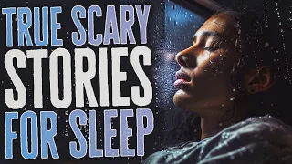 Nearly 2 Hours of True Horror Stories - Black Screen with Rain Sounds - Scary Stories for Sleep