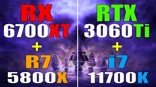 RTX 3060Ti + INTEL i7 11700K vs RX 6700XT + RYZEN 7 5800X || PC GAMES TEST ||