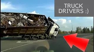 Truck Driving Fails 2018 - Truck Fails Videos 2018 ( Overloaded TRUCKS )