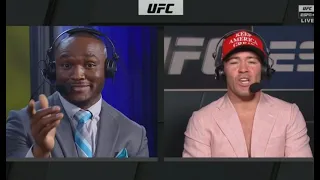 Colby Covington and Kamaru Usman get into heated exchange on post fight broadcast