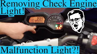 How to Remove FZ6 Check Engine Light/Malfunction Light + Bonus method