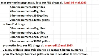 Tirage LOTO® du 10 mai 2023 - pronostics - FDJ