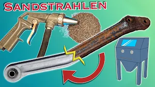 Easy Sandblasting | DIY Sandblasting at home | Derusting with Sandblasting