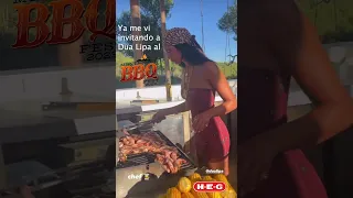 #Short Dua Lipa cooking shrimp BBQ