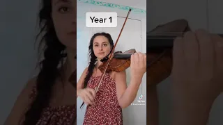 Violin Playing Evolution - 1 Year Vs 10 Years #Shorts