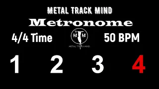 Metronome 4/4 Time 50 BPM visual numbers