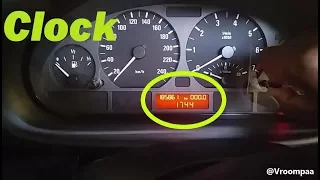 How to set the clock - BMW E46