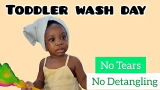 Toddler hair wash day routine | kid friendly tutorial | no tears