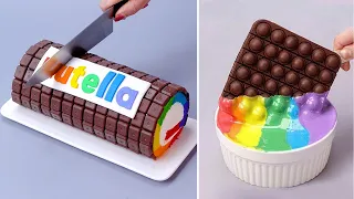 So Yummy Chocolate Cake & Dessert Recipes | Perfect Rainbow Roll Cake Decorating Tutorial