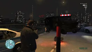 GTA 4 Broker Bridge Cops Rampage + 6 Stars Wanted Level Escape
