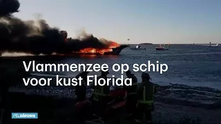 Vlammenzee op casinoboot voor kust Florida - RTL NIEUWS