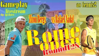 Zizou Bergs       vs Rafael Nadal    🏆 ⚽ Rome  Open (05/09/2024) 🎮 gameplay AO  2