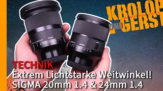 Lichtstarke Weitwinkel für L- & E-Mount! SIGMA 20mm 1.4 & 24mm 1.4 📷 Krolop&Gerst