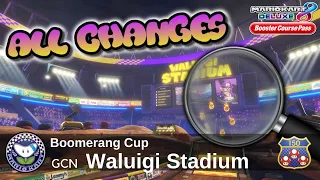 All Waluigi Stadium CHANGES - Analysis & Comparison | Mario Kart 8 Deluxe Booster Course Pass