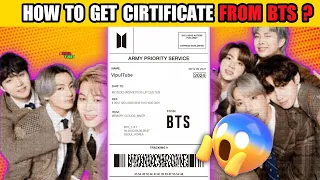 how to get cirtificate from BTS?😳 | BTS cirtificate कैसे प्राप्त करें ?