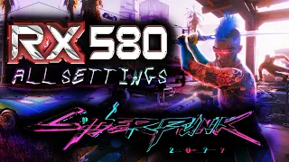 RX 580 | Cyberpunk 2077 | FPS/Performance Benchmark Test 1080p - All Settings