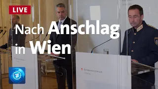 Nach Anschlag in Wien: Pressekonferenz von Innenminister Nehammer