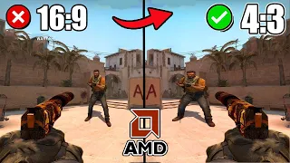 How to play CSGO in 4:3 STRETCHED RESOLUTION AMD RADEON 2023