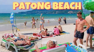 【🇹🇭 4K】Phuket 2023 Patong Beach: Walking Tour of Thailand's Famous Beach