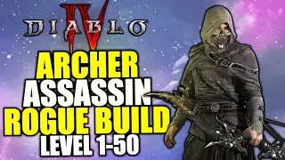 Diablo 4 Rogue Build Season 3 Leveling 1-50 - HUGE Damage Imbued Archer Rogue Build