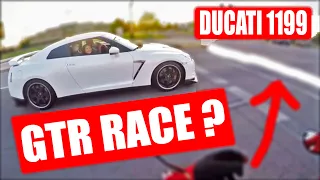 DUCATI vs GTR 🔥 ducati MOTOVLOG RACE