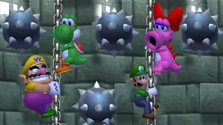 Mario Party 9 Garden Battle - Wario vs Yoshi vs Birdo vs Luigi| Cartoons Mee