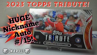 2023 Topps Tribute Box Break #1! 💥 HUGE Tribute to Nicknames Auto #/15! 💥 Spectacular box!