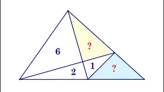 Если кое-что заметить, то решение будет быстрым ★ Найдите площади двух треугольников на рисунке