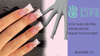 CREATING DUCK NAILS FOR PEACH IN BLENDER 3.0 secondlife