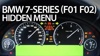 BMW 7-Series hidden menu, instrument cluster test mode (F01, F02)