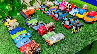 Different Sized Toy Cars, Lightning McQueen,  Robocars Poli , Amber,  Thomas And Friends,