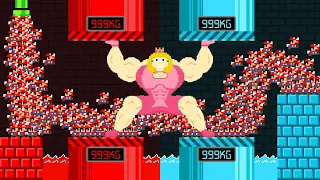 Mario but Muscle Peach 9999 Tiny Mario's March Madness