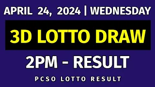 3D Lotto 2PM Draw Result Today April 24, 2024 PCSO Swertres 3d Lotto Result Today 1st Draw