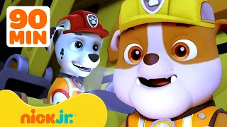 PAW Patrol Rubble's Best Rescues From Season 5! w/ Marshall | 90 Minute Compilation | Rubble & Crew