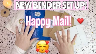 OPENING HAPPY MAIL! | New Binder Set Up | Savings Challenges!